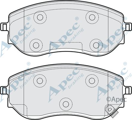 APEC BRAKING Комплект тормозных колодок, дисковый тормоз PAD2239